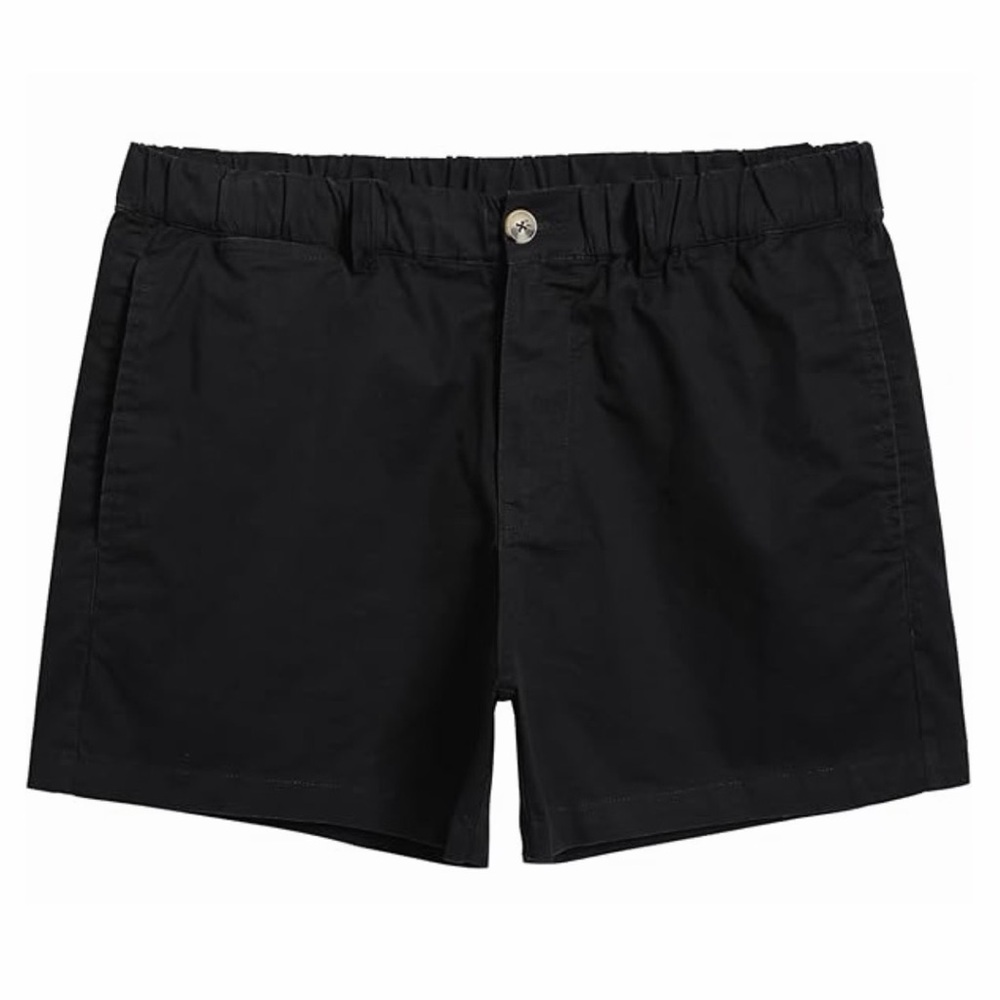 Meripex Apparel Elastic Waist Shorts 5.5" Inseam 4 Way Stretch Black Size Medium